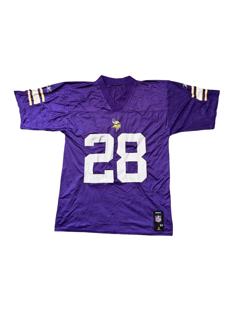 Vintage Reebok Minnesota Vikings NFL Adrian Peterson Purple Jersey Size Medium